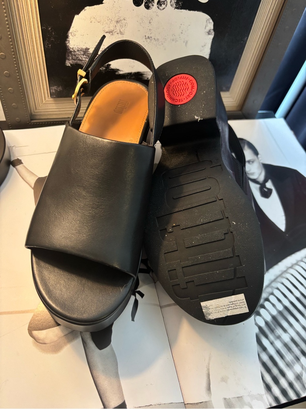 Fitflop Black Platform Slingback Heels - Women - Picture 3 of 3
